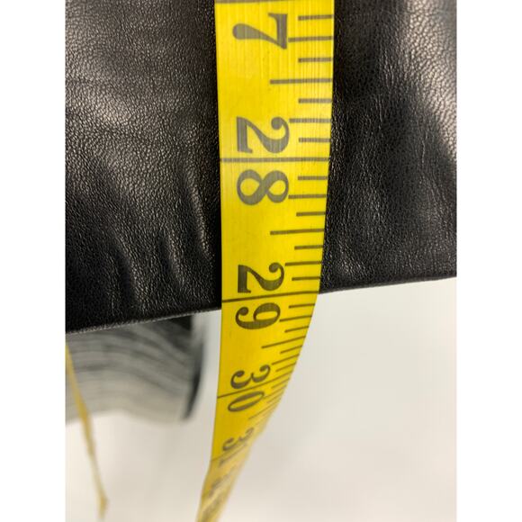 Parker Western Style Coat Black White Stripe Lambs Leather Trim and Sleeves XS - Picture 9 of 9